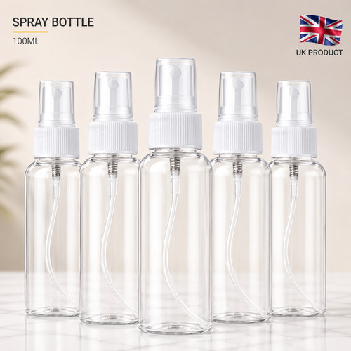 Refillable clear plastic spray - clear,